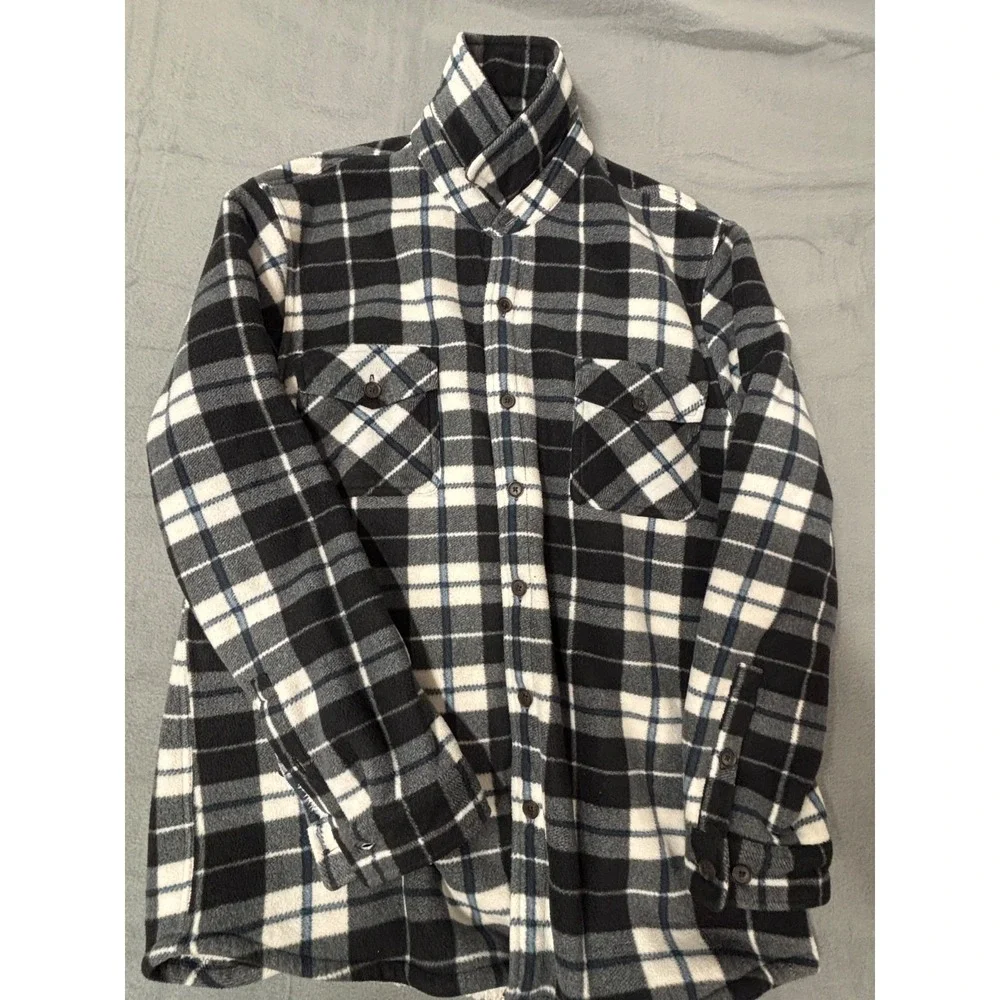Freedom Foundry Flannel Plaid Sherpa Fleece Lined Shirt Jacket Men's Size XL